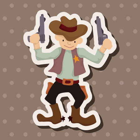 cowboy theme elements vector,epsのイラスト素材