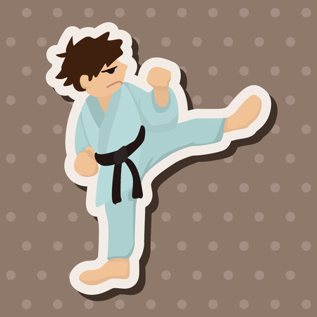Taekwondo theme elements vector,epsのイラスト素材