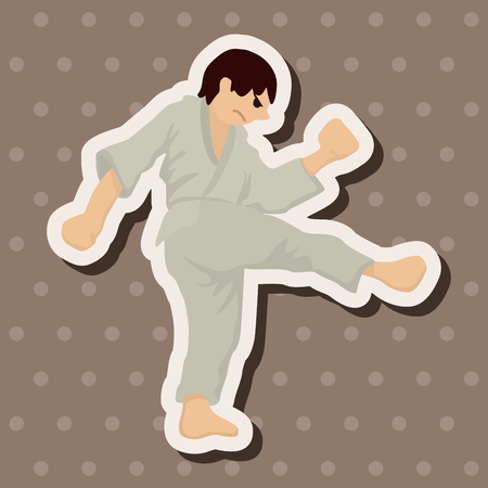 Taekwondo theme elements vector,epsのイラスト素材