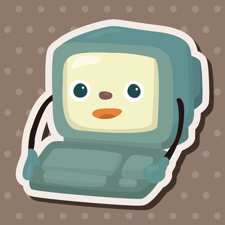 computer theme elementsのイラスト素材