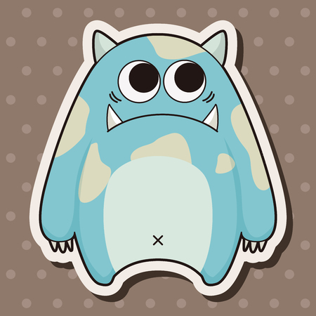 monster cartoon theme elements vector,epsのイラスト素材