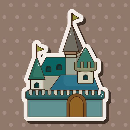 castle theme elementsのイラスト素材