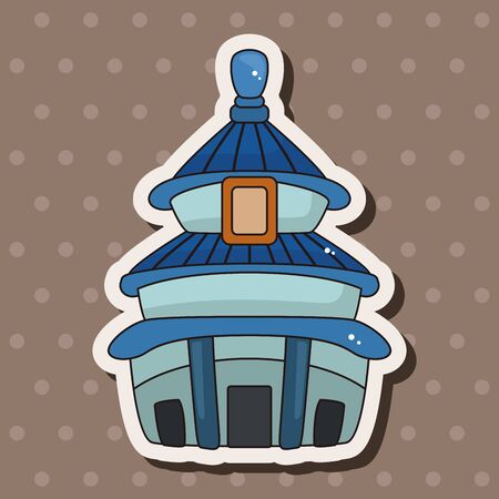 Chinese building theme elements vector,epsのイラスト素材