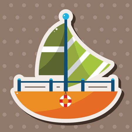 Transportation boat theme elements vector,epsのイラスト素材
