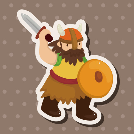 caveman theme elementsのイラスト素材