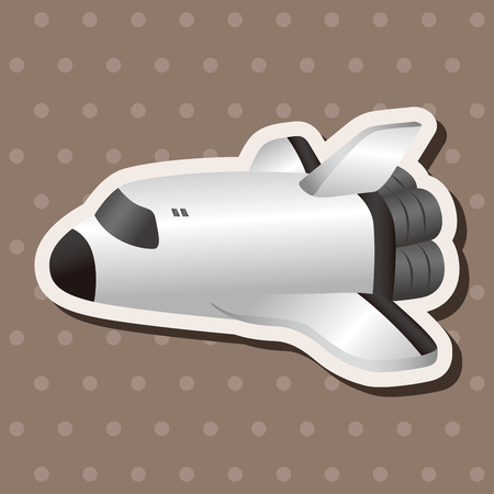 spaceship theme elementsのイラスト素材