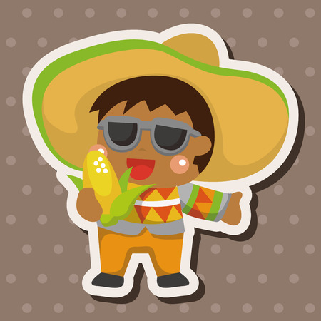 Mexican theme elementsのイラスト素材