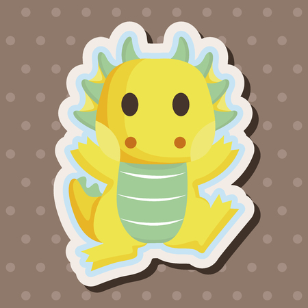 dragon theme elementsのイラスト素材