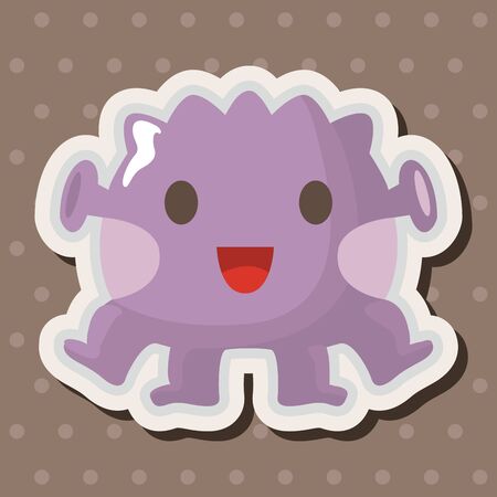 bizarre monster theme elementsのイラスト素材