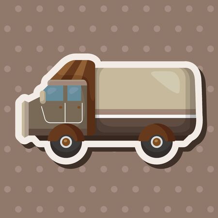 truck theme elementsのイラスト素材