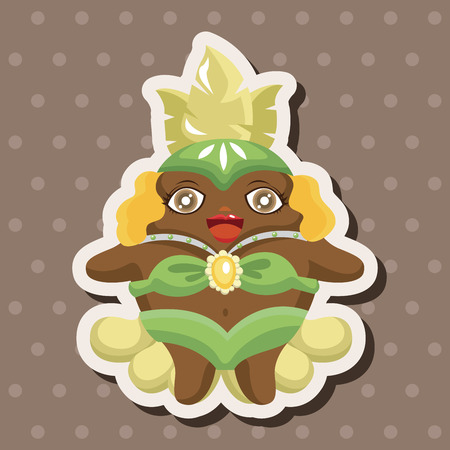 Carnival Dancer theme elementsのイラスト素材