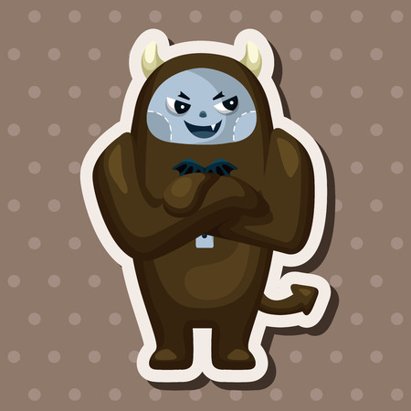 devil theme elementsのイラスト素材