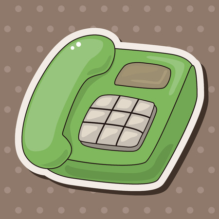 telephone theme elementsのイラスト素材