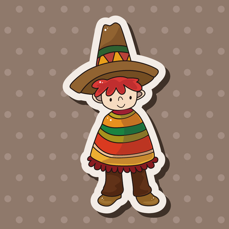 Mexican theme elementsのイラスト素材