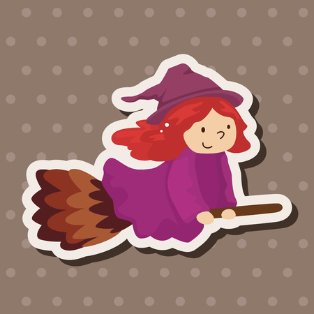 witch cartoon theme elementsのイラスト素材