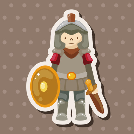 knight theme elementsのイラスト素材