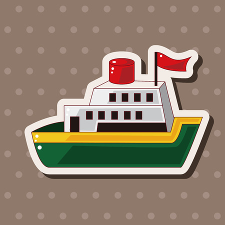 Transportation boat theme elementsのイラスト素材