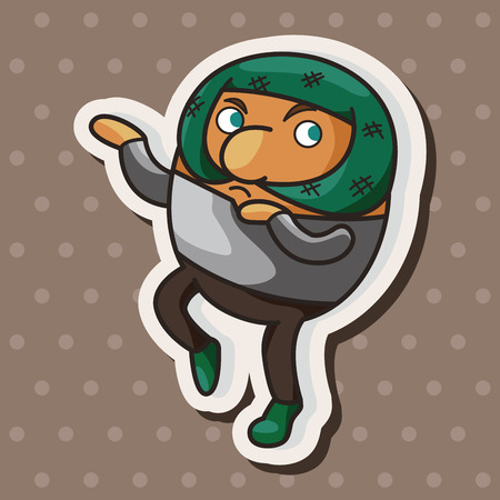 thief theme elementsのイラスト素材