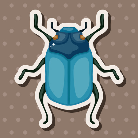 bug cartoon elementsのイラスト素材