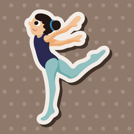 dancer theme elementsのイラスト素材