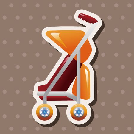Baby carriages theme elementsのイラスト素材