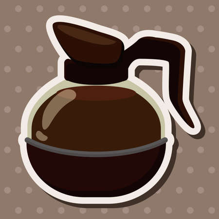 coffee kettle theme elementsのイラスト素材