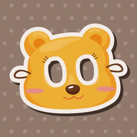 birthday mask theme elementsのイラスト素材