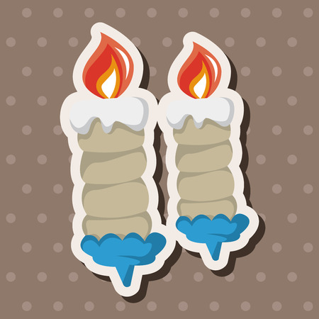 Birthday candle theme elementsのイラスト素材