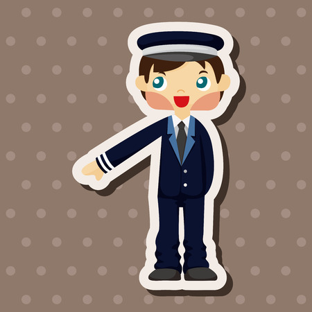 flight captain theme elementsのイラスト素材