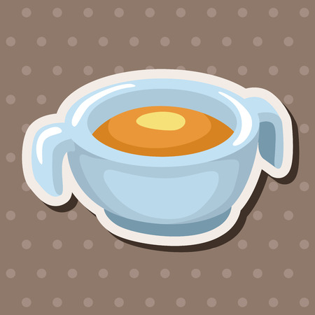 baby bowl theme elementsのイラスト素材