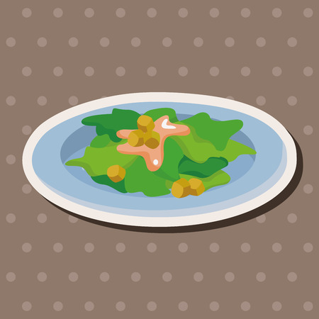 Italian food theme elementsのイラスト素材