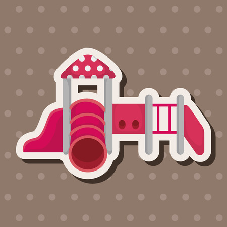 Amusement park facilities theme elementsのイラスト素材