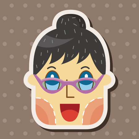 person character teacher theme elementsのイラスト素材