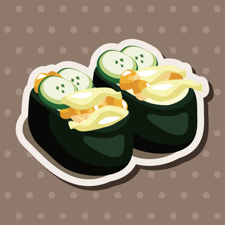 Sushi theme elementsのイラスト素材