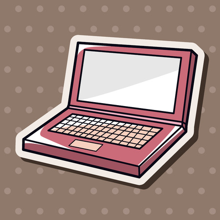 Computer-related equipment laptop theme elementsのイラスト素材
