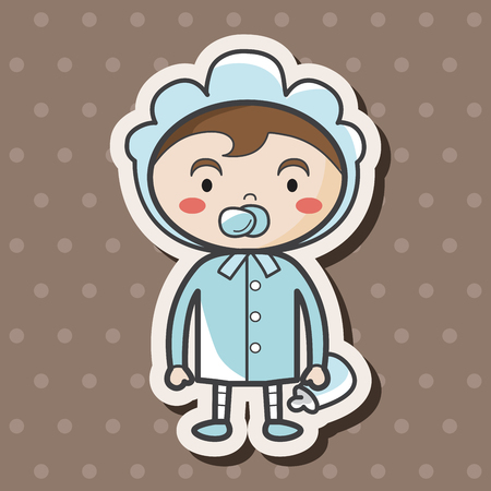 person character baby theme elementsのイラスト素材