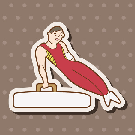 gymnastics theme elementsのイラスト素材