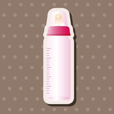 Feeding bottle theme elementsのイラスト素材
