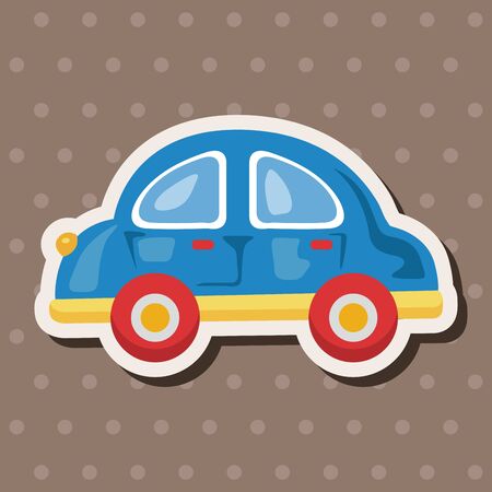 baby toy car theme elementsのイラスト素材
