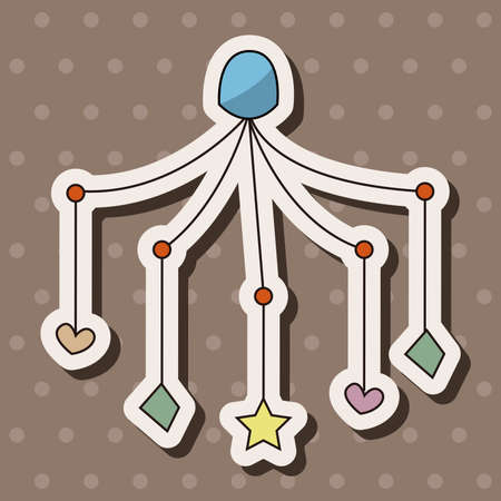 baby hanging theme elementsのイラスト素材