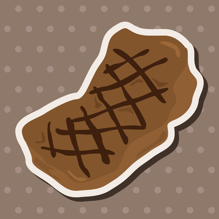 barbecue steak theme elementsのイラスト素材