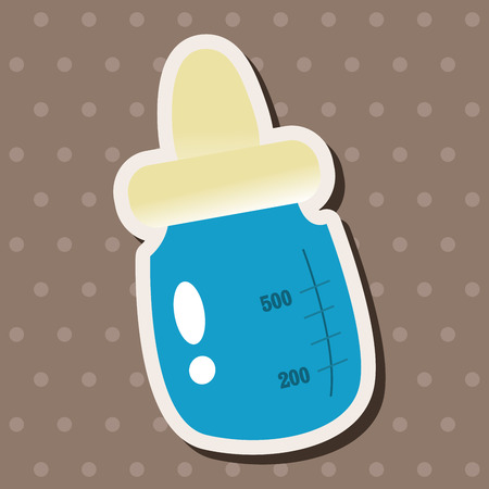 Feeding bottle theme elementsのイラスト素材