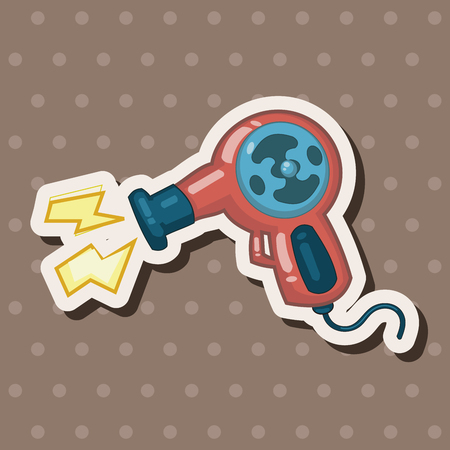hair products theme hair dryer elementsのイラスト素材
