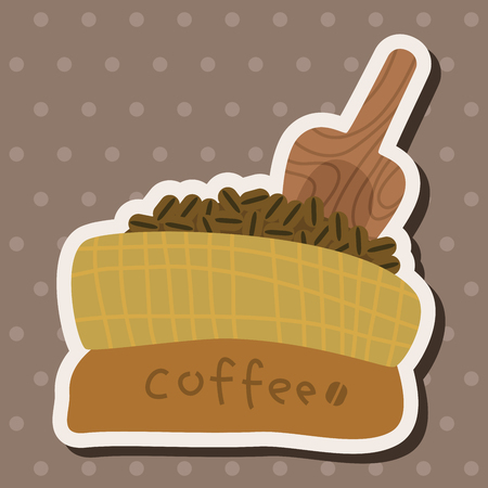 coffee bean theme elementsのイラスト素材