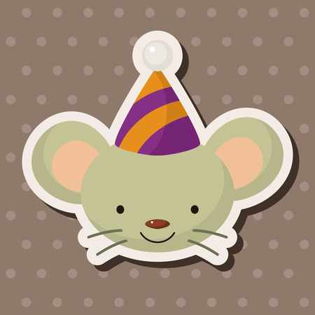 animal mouse cartoon theme elementsのイラスト素材
