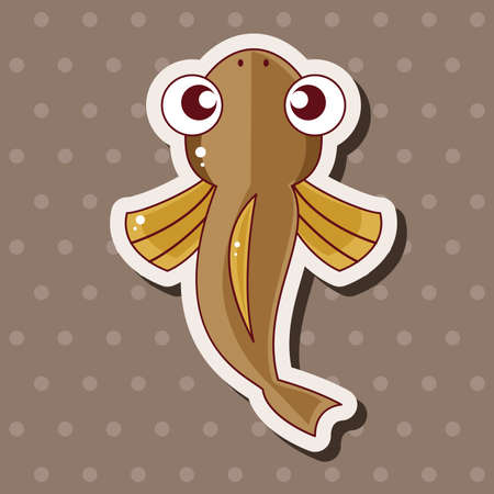 fish cartoon theme elementsのイラスト素材
