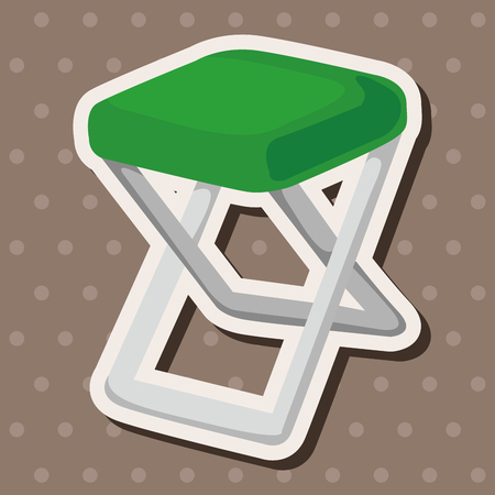 fishing chair theme elementsのイラスト素材