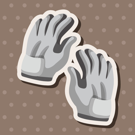 golf equipment theme elementsのイラスト素材