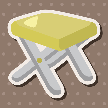 fishing chair theme elementsのイラスト素材