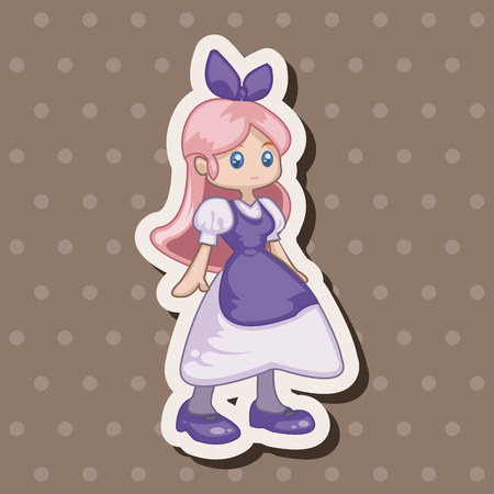 alice in wonderland theme elementsのイラスト素材